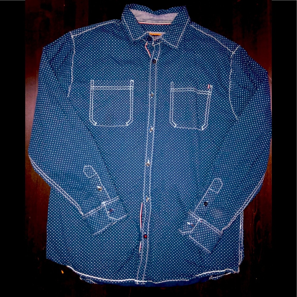 Boys PD&C long sleeve button down shirt size 14/16